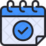 icons of check schedule