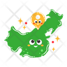 asia map emoji