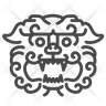 chinese guardian lion icon svg