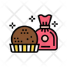 icons of chocolate ball