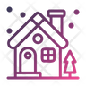 xmas house icon png