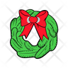 christmas wreath logo