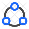 free circular loop connection icons