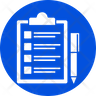 clipboard with pen icon icon