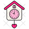 icons of heart clock