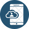 cloud mobile app icon svg