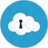 cloud key hole icon