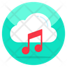 cloud music download icon svg