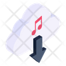 cloud music download symbol
