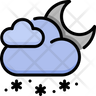 icons for moon snow cloud