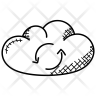 cloud migrating icon