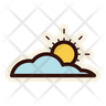 cloud with sun icon download