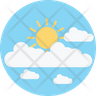 free cloudy cloud sun icons