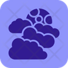 icon for cloud snow moon