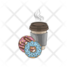 icon for coffee and donut
