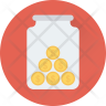 icons of coin jar