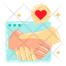 icon for collaboration hands