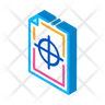colored ink sheet icons