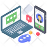 free communication gateway icons