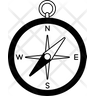 compass west icon svg
