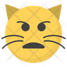 confused cat face logo