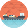free container ship icons