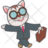 icon for cool business cat