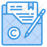 copyright folder symbol