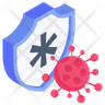 icons of bacteria shield
