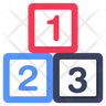 counting blocks icon svg