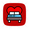 bed couple icons