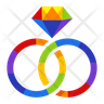 couple rings icon