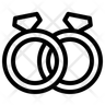 couple rings icon svg