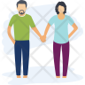 walking couple icon png