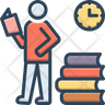student cramming icon png