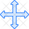 icons for cross up left