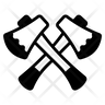 icon cross axe