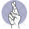icons for cross finger