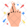 cross finger emoji