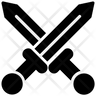 icon for cross sword
