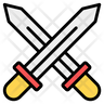 icon cross swords