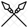 crossed spears icon svg