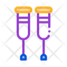crutches walking symbol