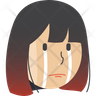 icon crying woman