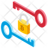 cryptography key icons free