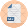 csv format icons free
