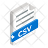 csv format icons free