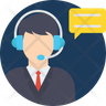 free call centre agent icons