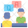 customer question answer icon svg