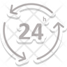 customer service24 hours service logo